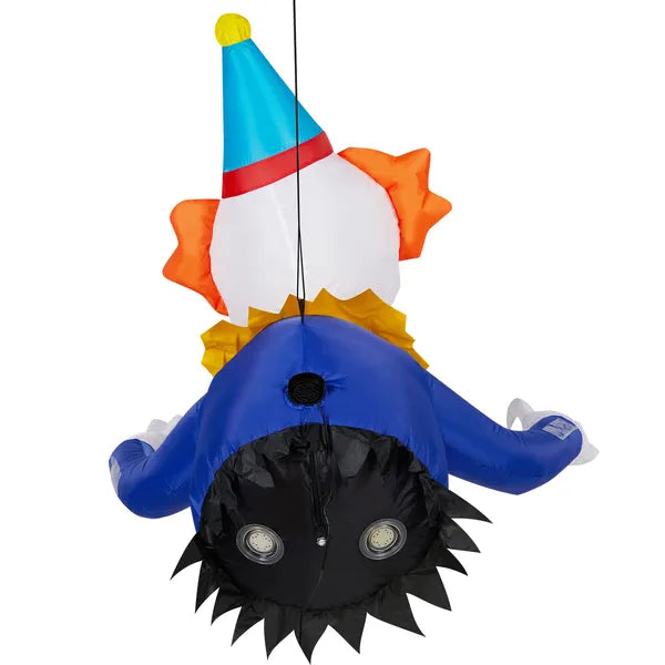 3.3 FT Halloween Inflatable Clown Broke Out From Window Outdoor Decorations