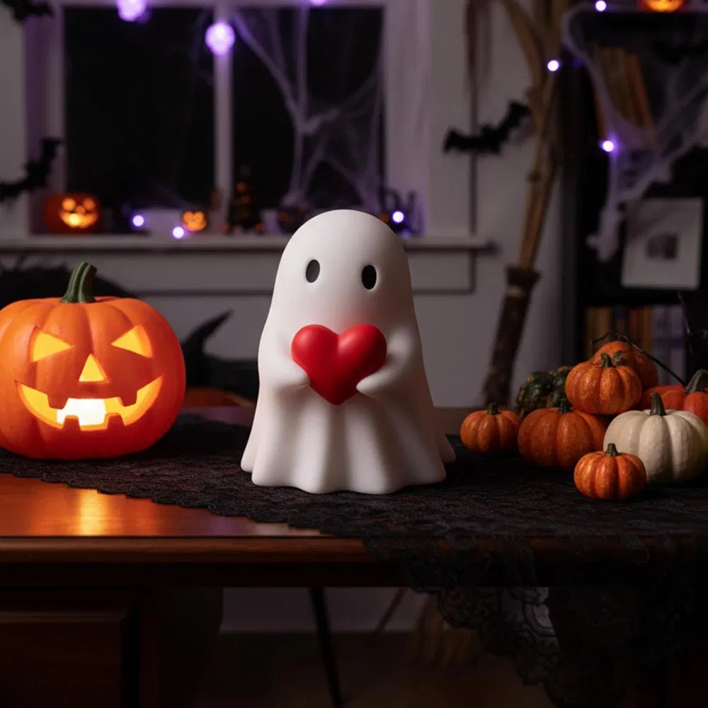 Halloween Ghost Figurine, Spooky Resin Ghost Statue, Cute Ghost Halloween