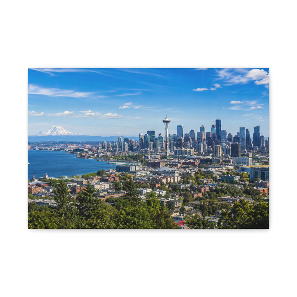 Seattle Skyline Matte Canvas Print — Space Needle - Stunning