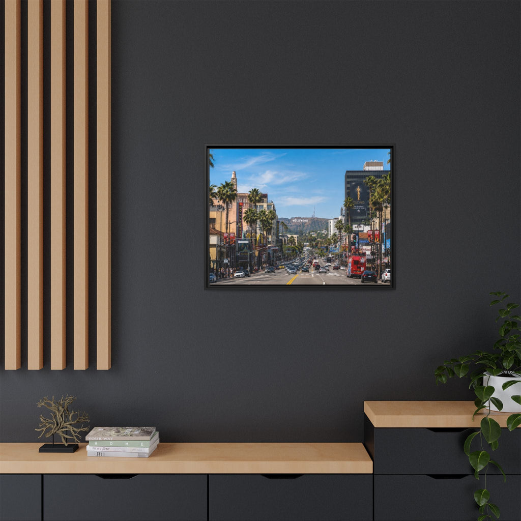 Hollywood Boulevard Matte Canvas Print — Framed Wall Art