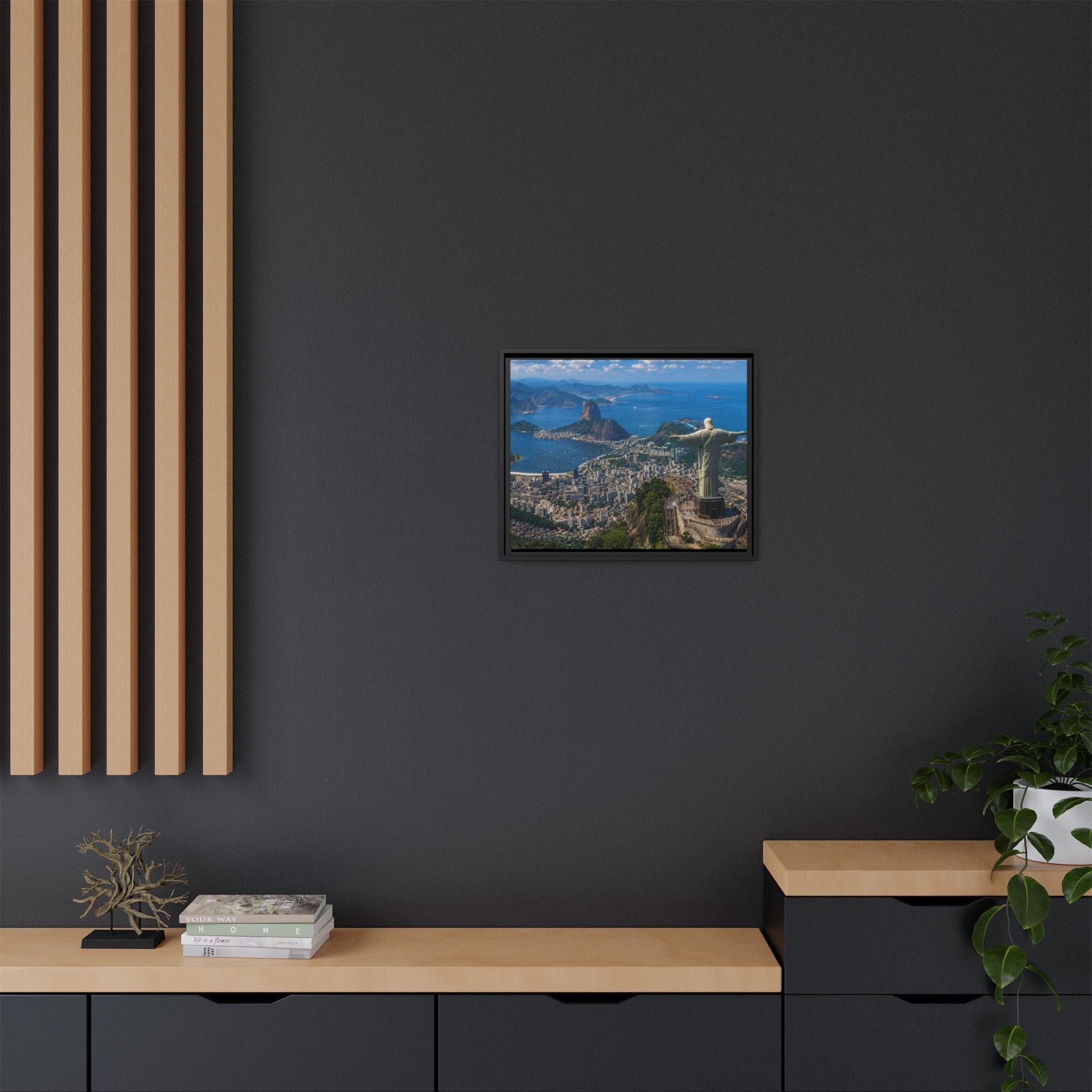 Rio de Janeiro Matte Canvas Print — Framed Wall Art of Christ the Redeemer & Sugarloaf Bay