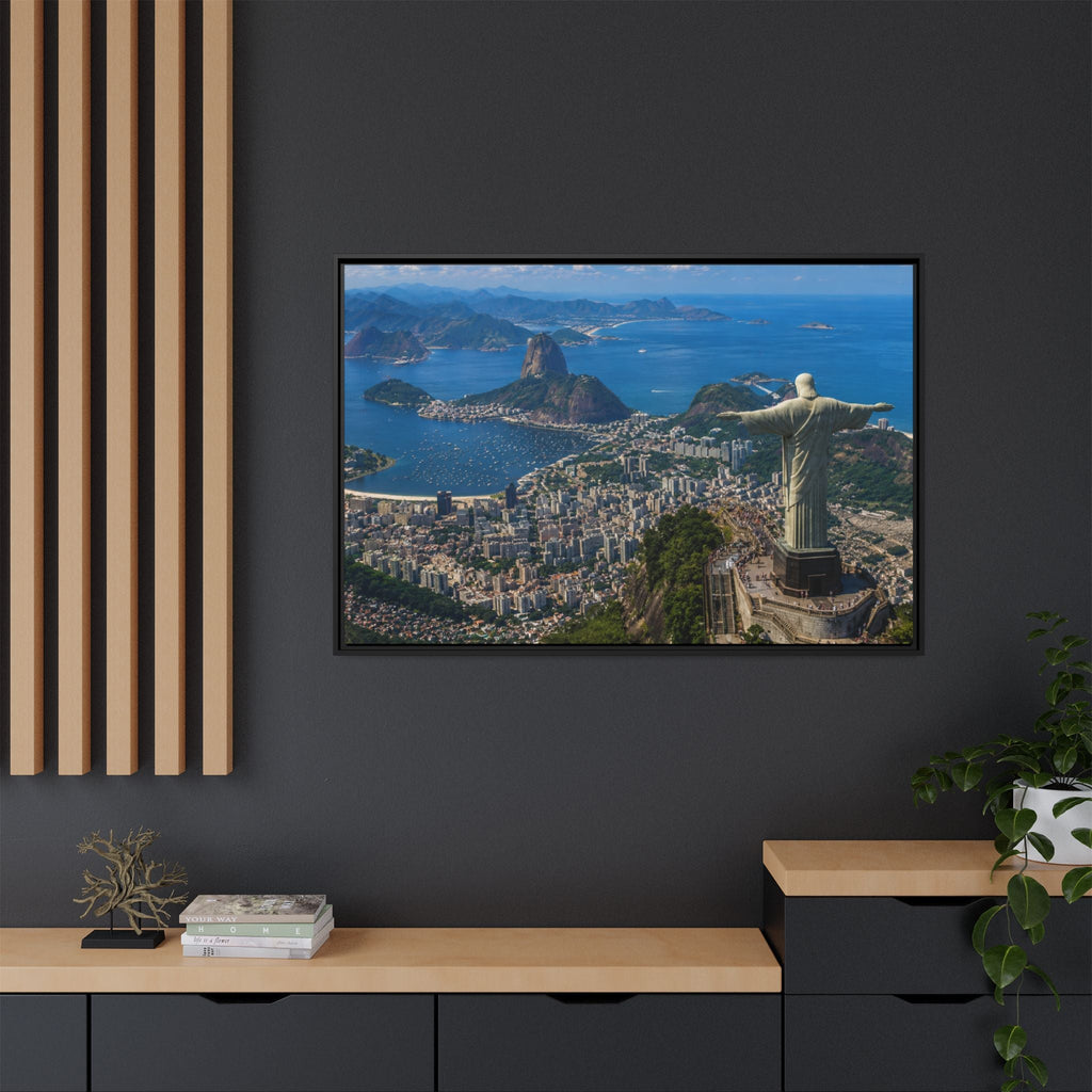 Rio de Janeiro Matte Canvas Print — Framed Wall Art of Christ the Redeemer & Sugarloaf Bay