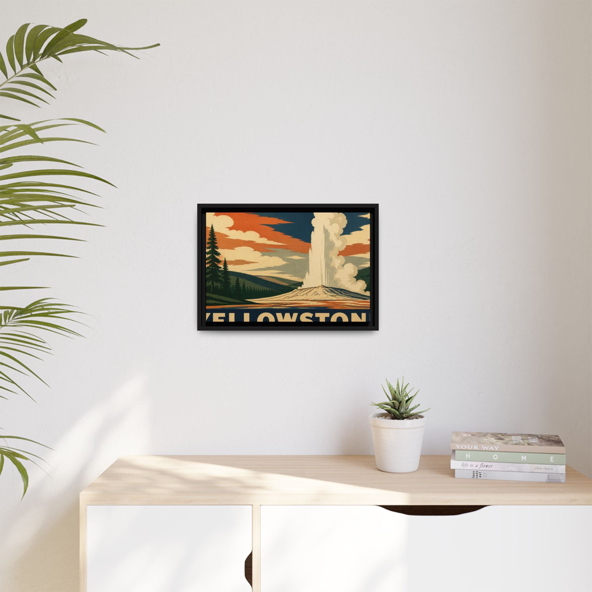 Yellowstone Vintage Travel Poster Canvas Wall Art Print Ready to Hang