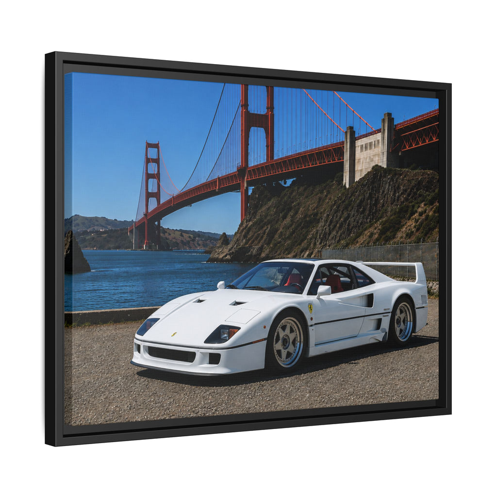 Ferrari F40 1987 Canvas Print — Golden Gate Bridge - Stunning Photo