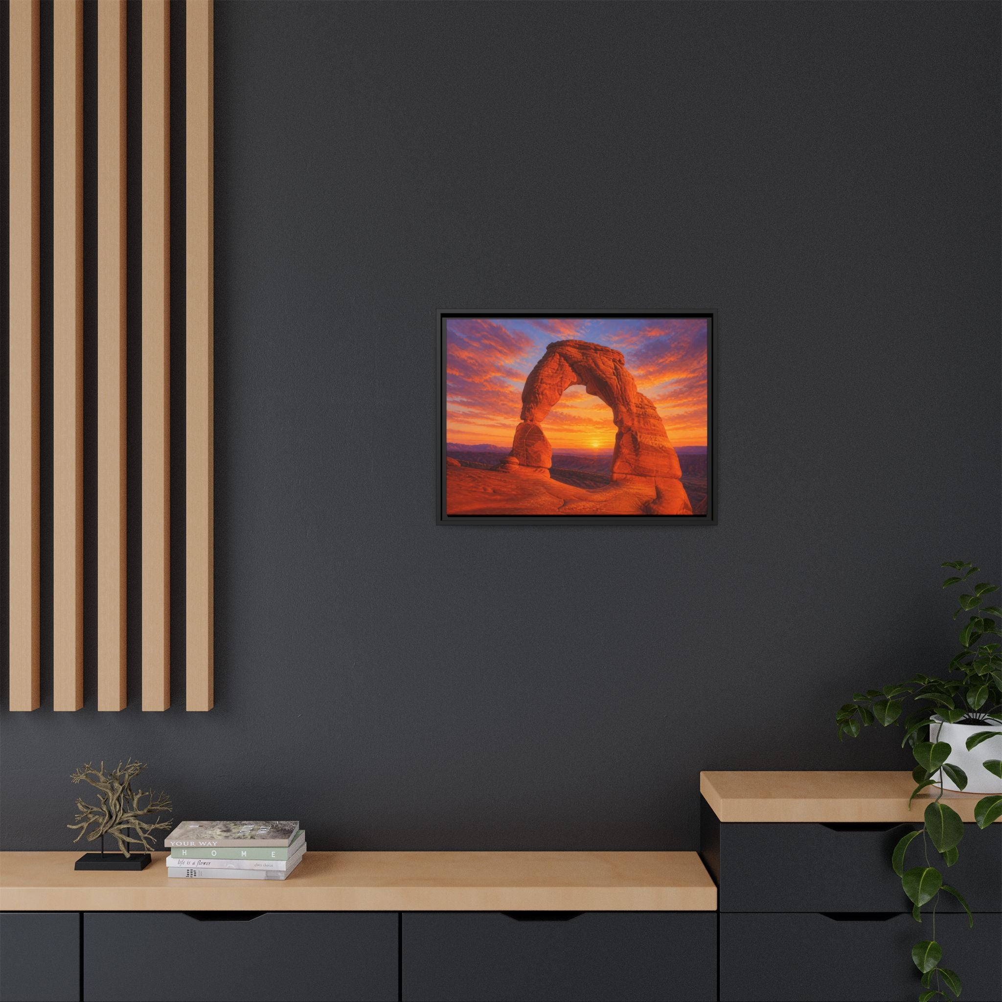 Delicate Arch Sunset Canvas Wall Art Print Ready to Hang
