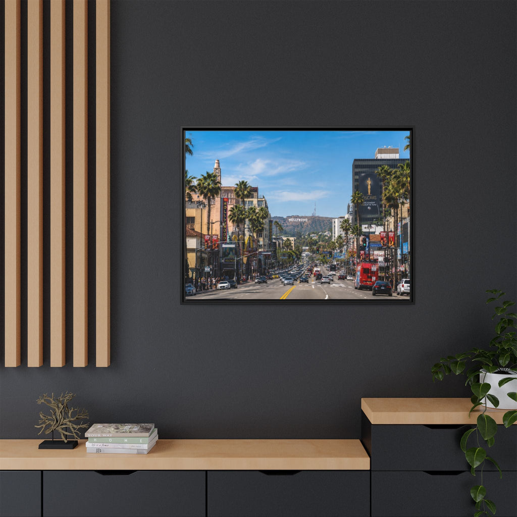 Hollywood Boulevard Matte Canvas Print — Framed Wall Art