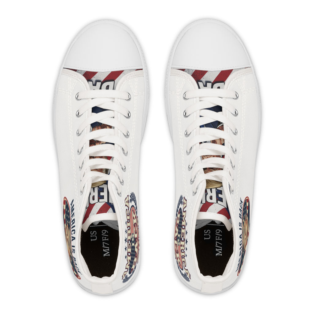 Patriotic 'America Is Back' Women's High Top Sneakers