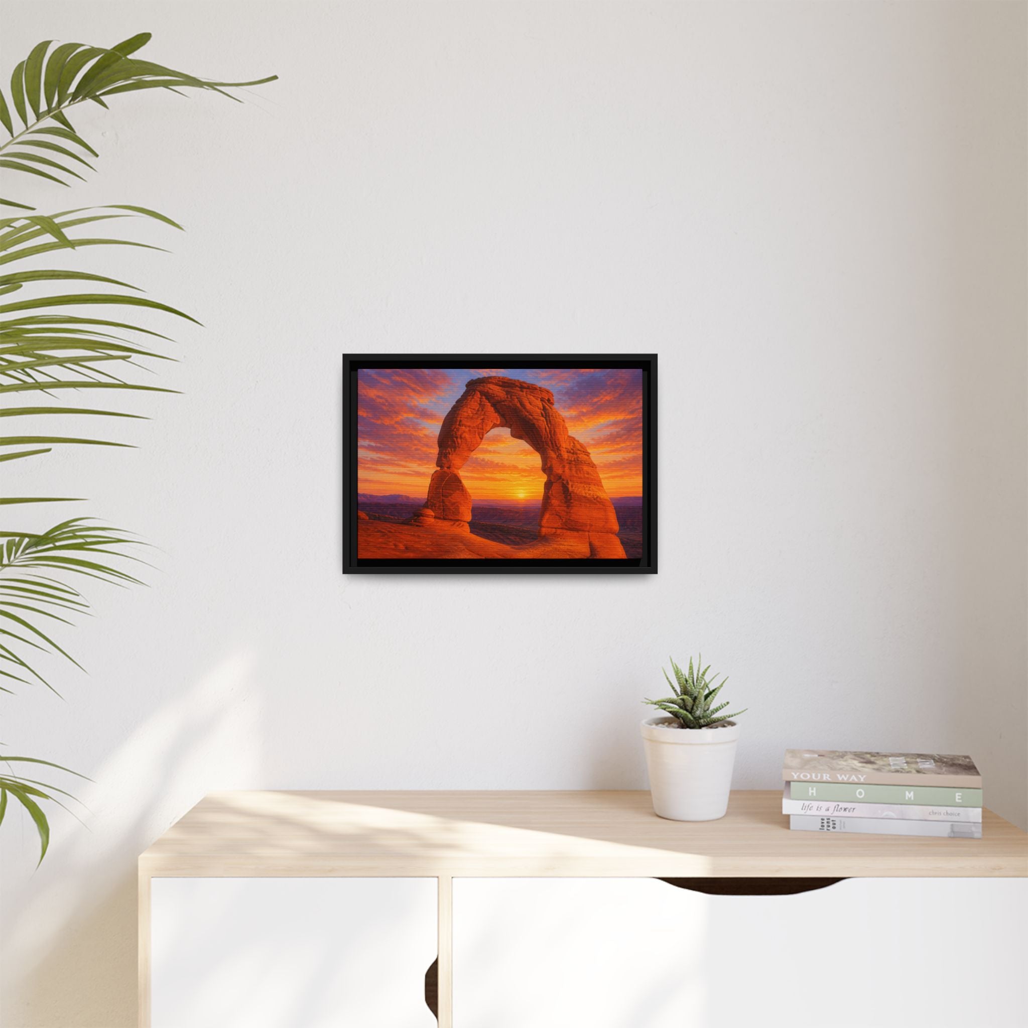 Delicate Arch Sunset Canvas Wall Art Print Ready to Hang