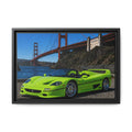 Ferrari F50 1995 — At Golden Gate Bridge - Framed Canvas Art - Stunning