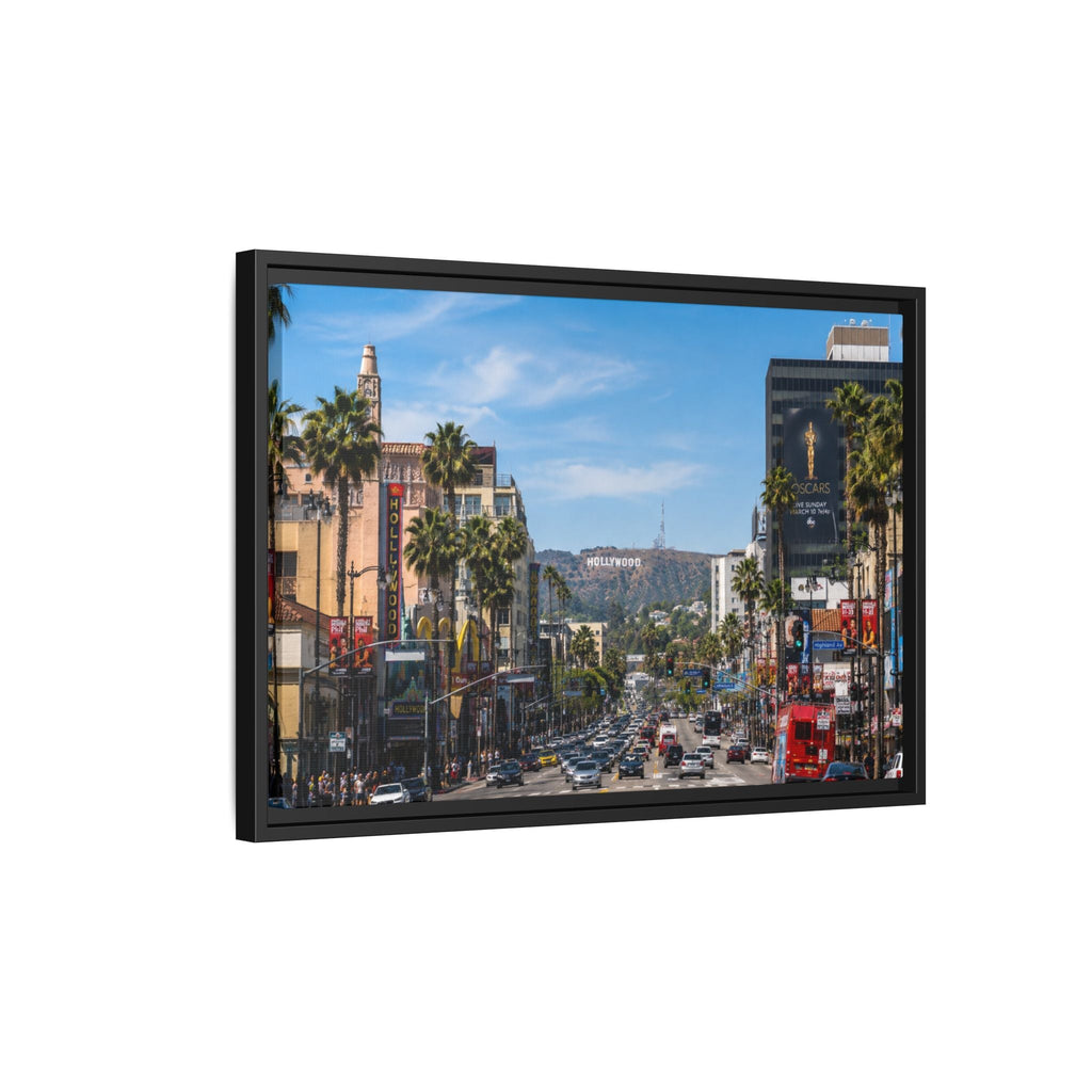 Hollywood Boulevard Matte Canvas Print — Framed Wall Art