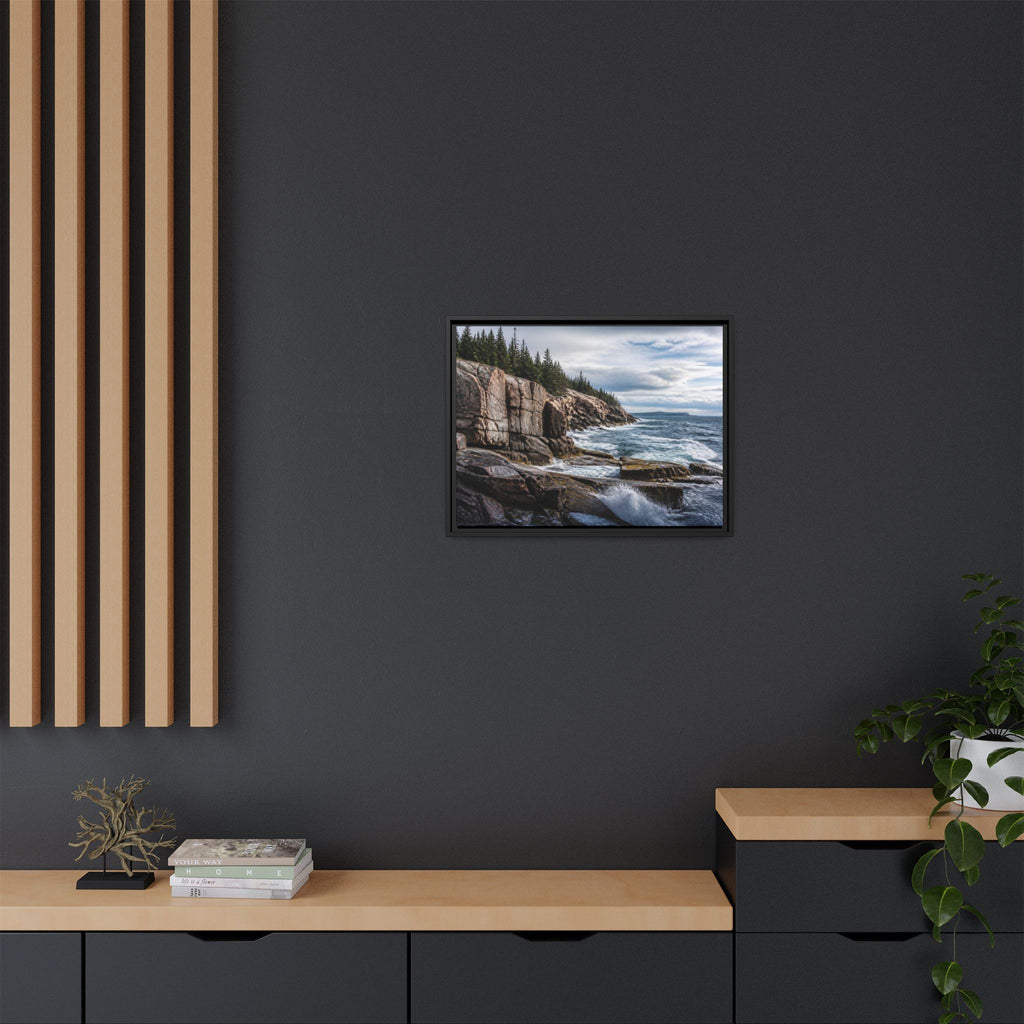 Acadia Shore Waves Canvas Wall Art Print Ready to Hang