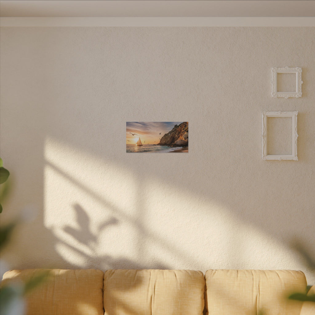 Seaside Sunset Sail Canvas