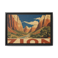 Zion Vintage Travel Poster Canvas Wall Art Print Ready to Hang