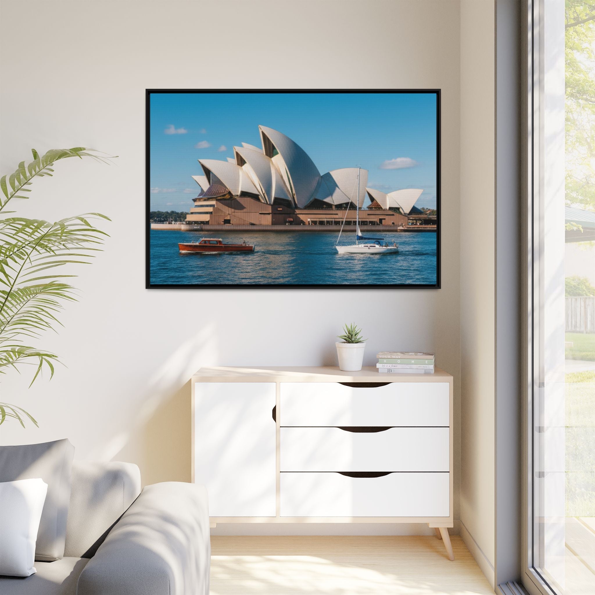 Australia Sydney Opera House Framed Canvas Print — Beautiful Picture
