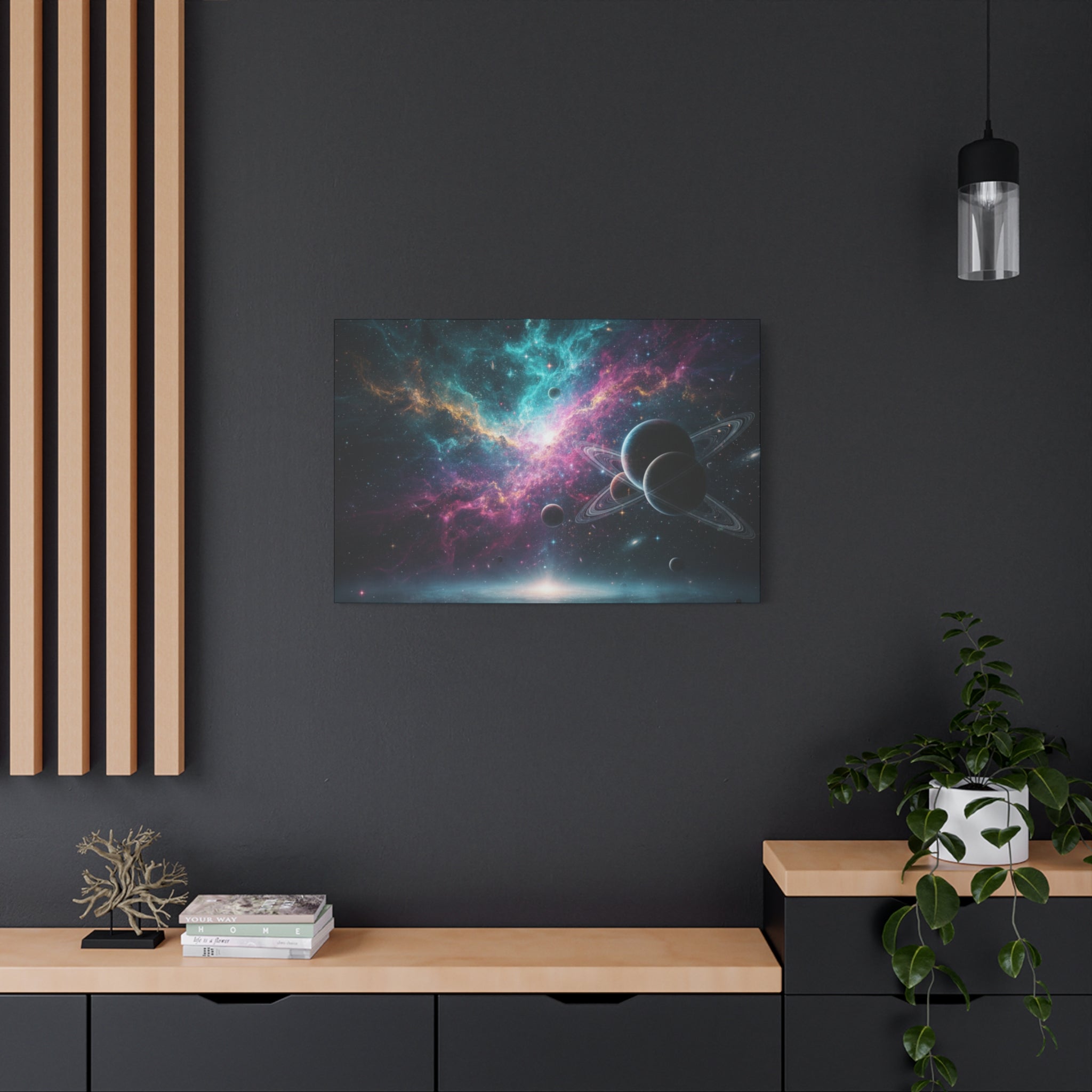 Cosmic Nebula "Stunning" Canvas Print — Galaxy Planets Wall Art