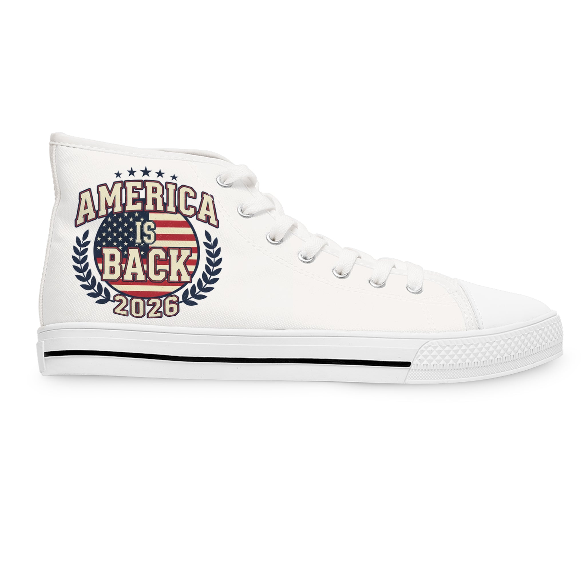 Patriotic 'America Is Back' Women's High Top Sneakers