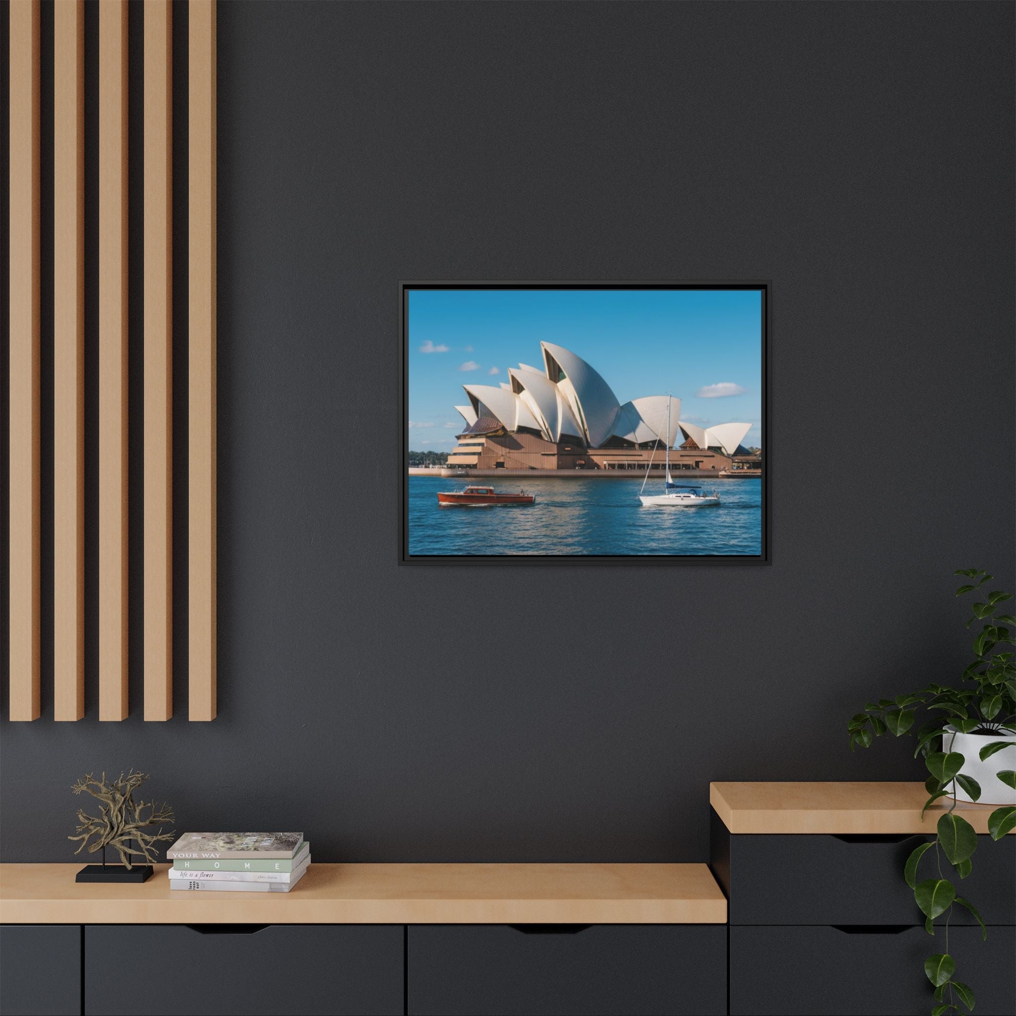 Australia Sydney Opera House Framed Canvas Print — Beautiful Picture