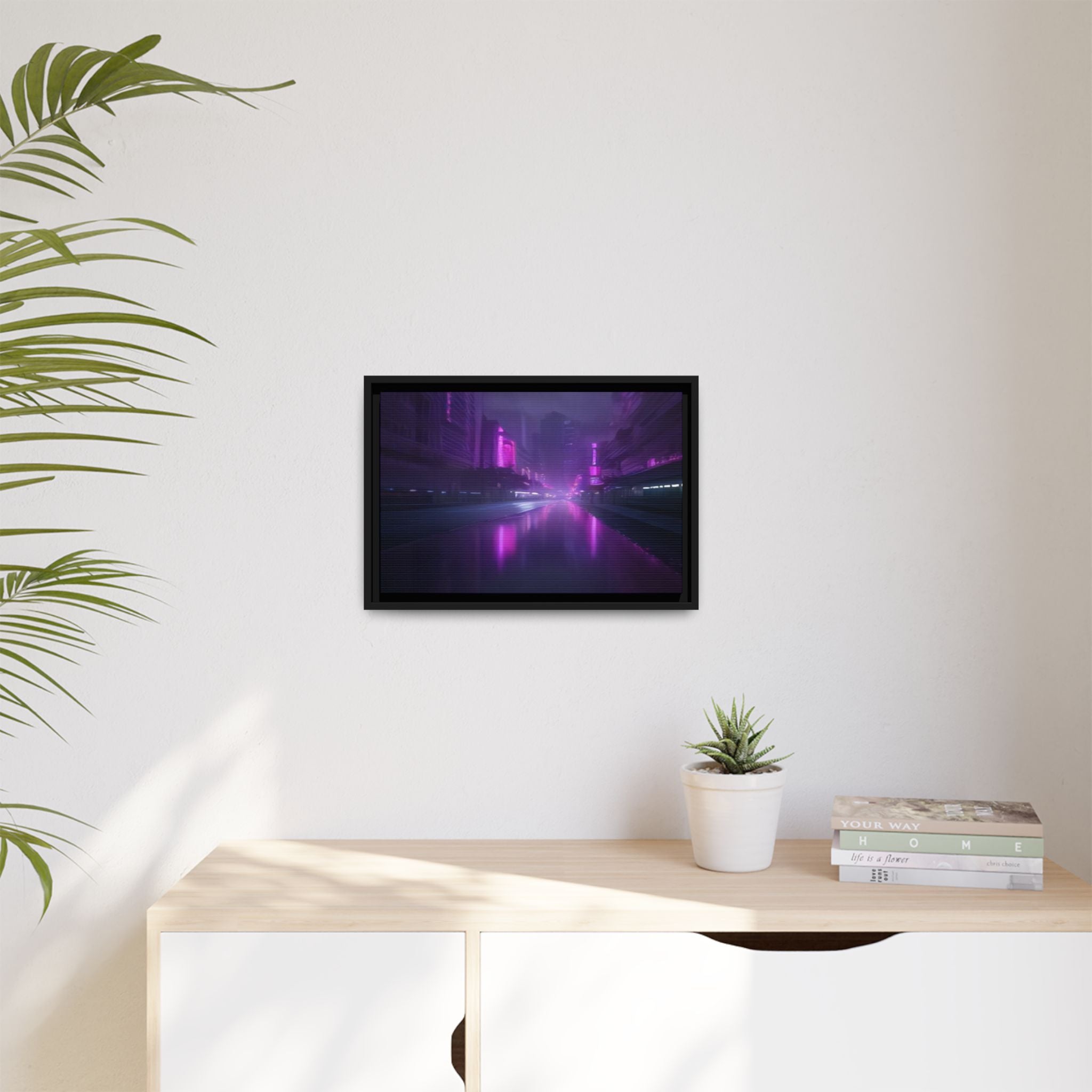 Las Vegas Neon Night Canvas Wall Art Print Ready to Hang