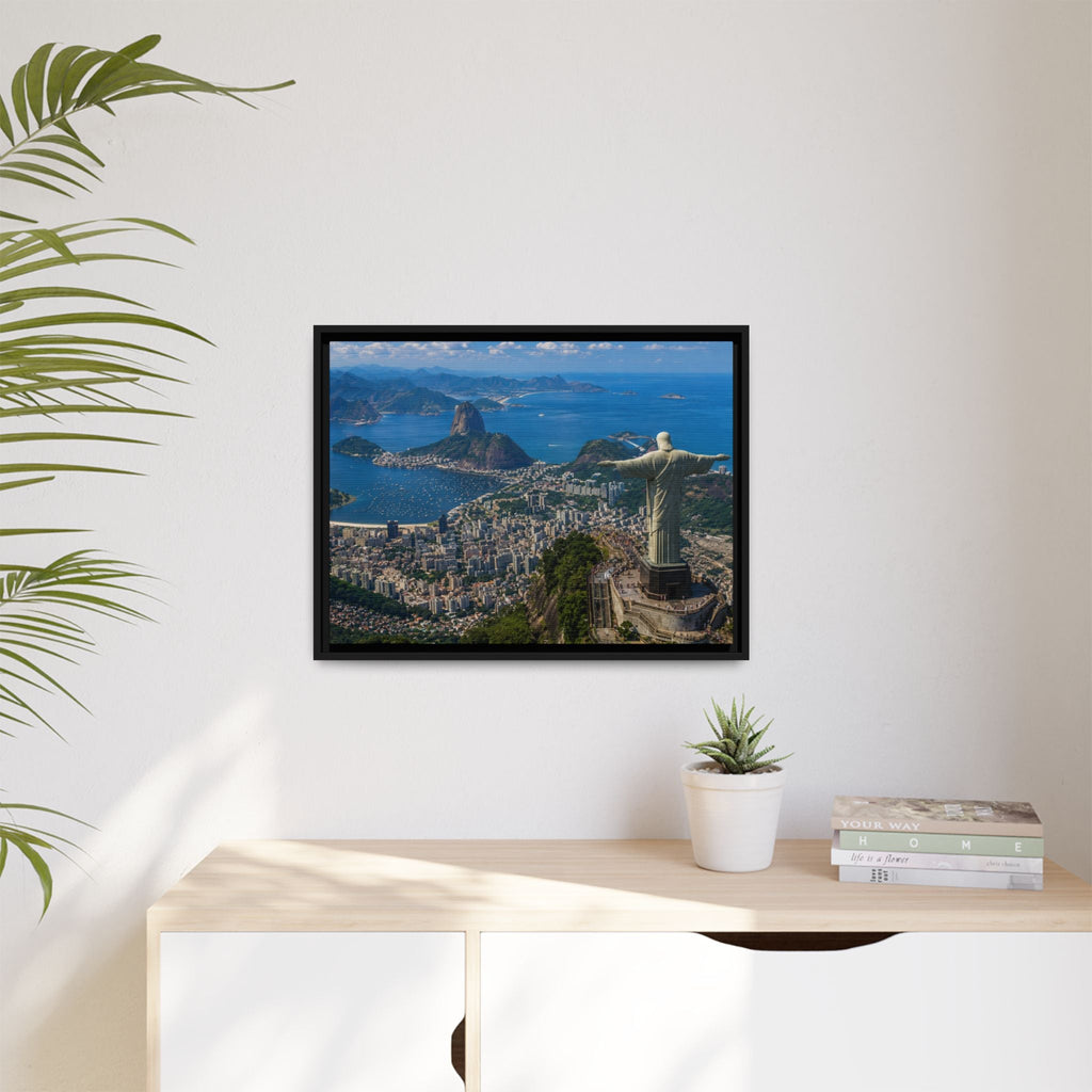 Rio de Janeiro Matte Canvas Print — Framed Wall Art of Christ the Redeemer & Sugarloaf Bay
