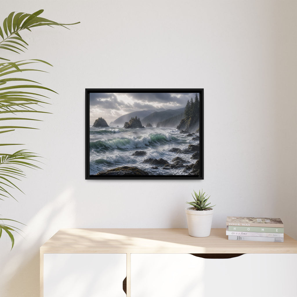 Oregon Coast Waves Canvas Wall Art Print Ready to Hang