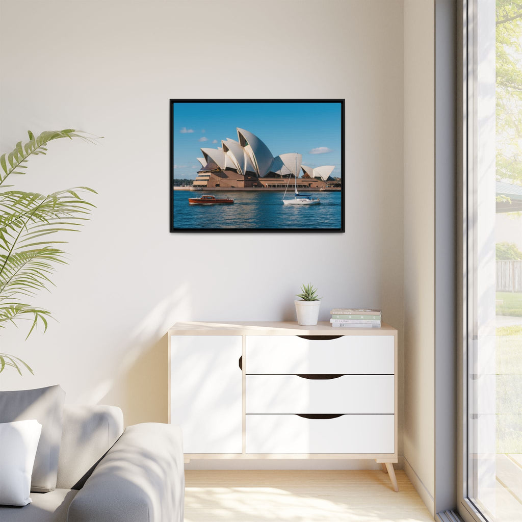 Australia Sydney Opera House Framed Canvas Print — Beautiful Picture