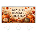 Grateful Thankful Blessed Frosted Glass Coffee Mug 11oz Fall Pumpkin Thanksgiving Gift