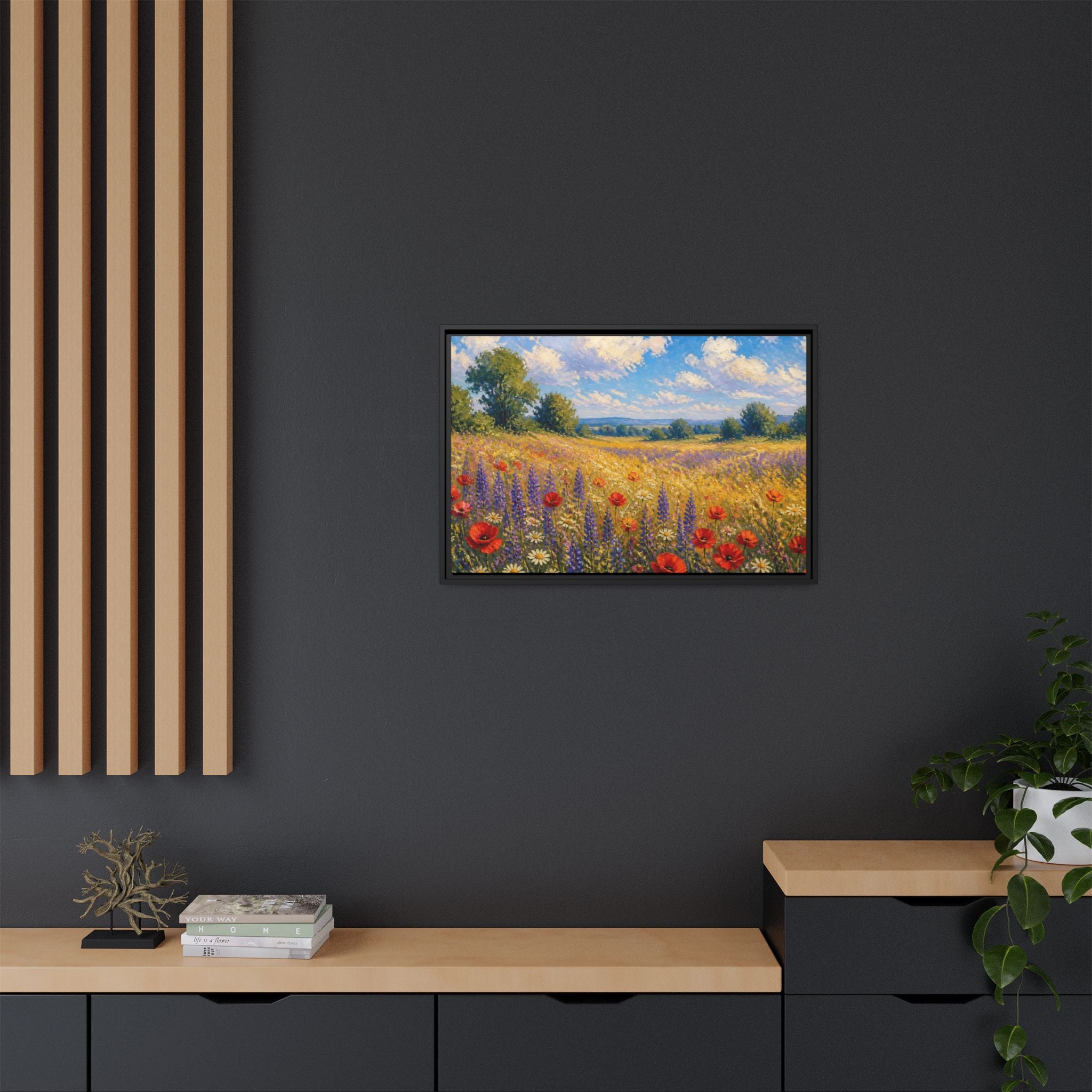 Wildflower Meadow Canvas Wall Art Print Ready to Hang