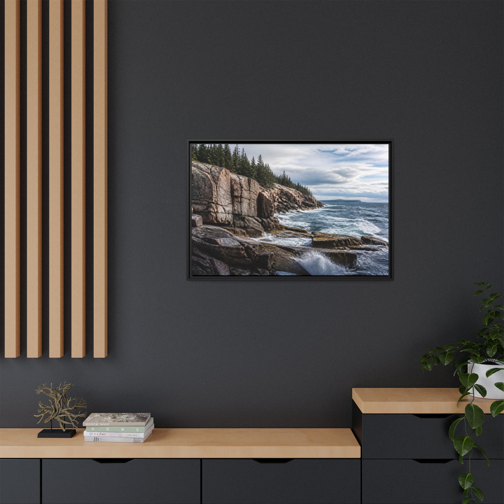 Acadia Shore Waves Canvas Wall Art Print Ready to Hang