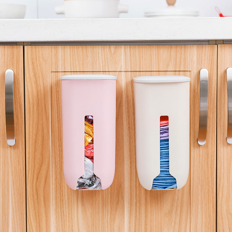 A203 Plastic Bag Storage Box Kitchen Wall-Mounted Garbage Bag Box Extraction Garbage Bag Storage Box