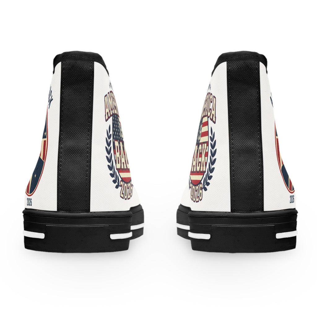 Patriotic 'America Is Back' Women's High Top Sneakers