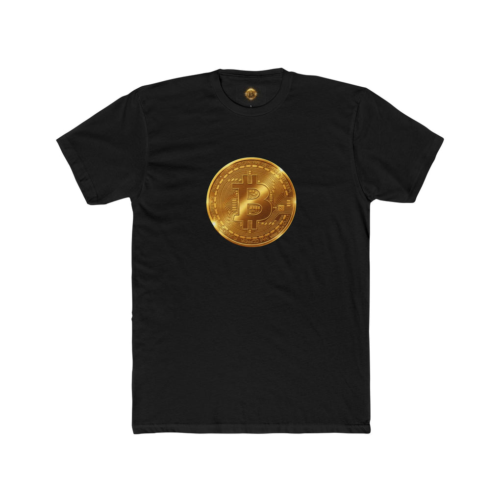 Bitcoin Crew Tee — Golden Crypto Coin Graphic T‑Shirt