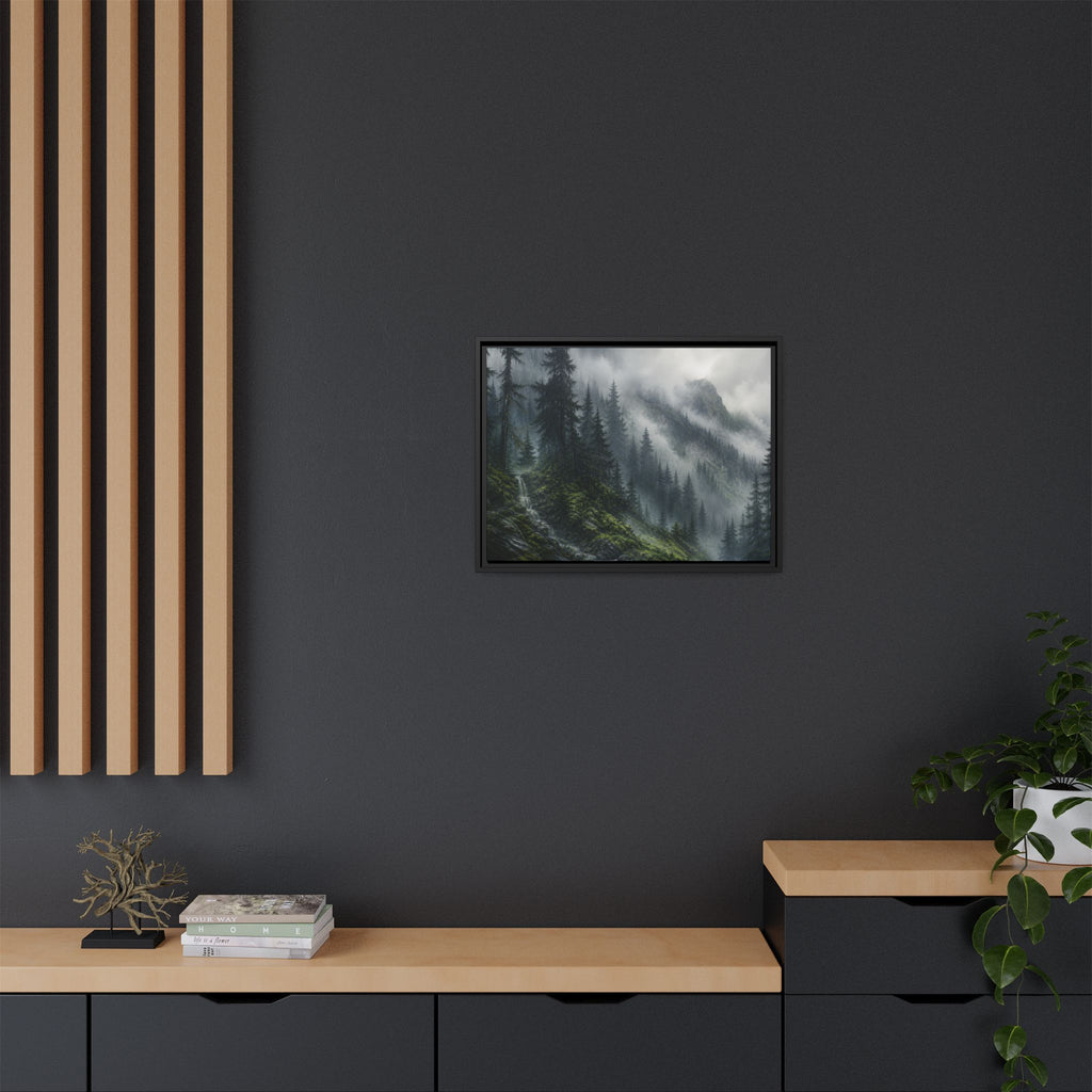 Cascades Fog Forest Canvas Wall Art Print Ready to Hang