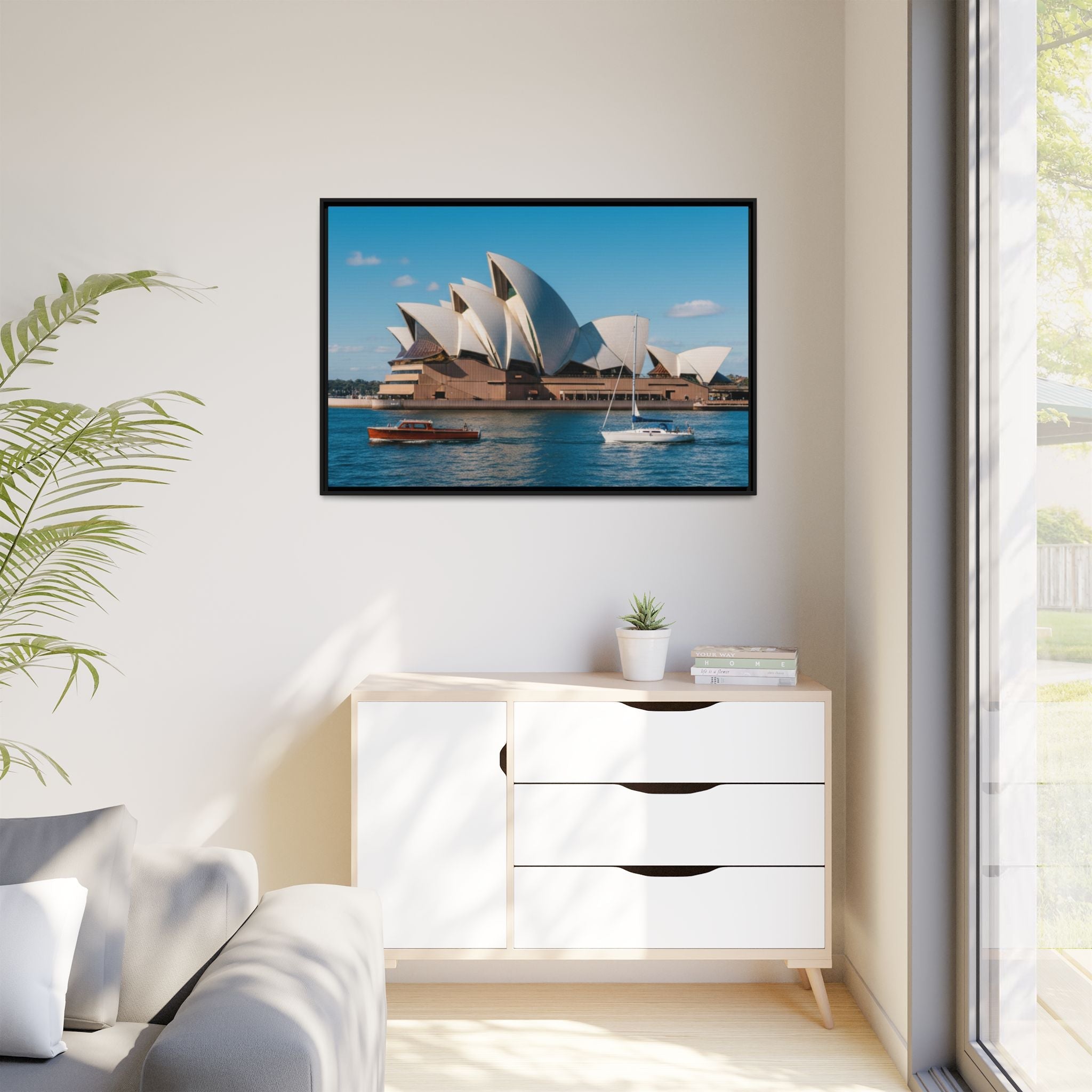Australia Sydney Opera House Framed Canvas Print — Beautiful Picture