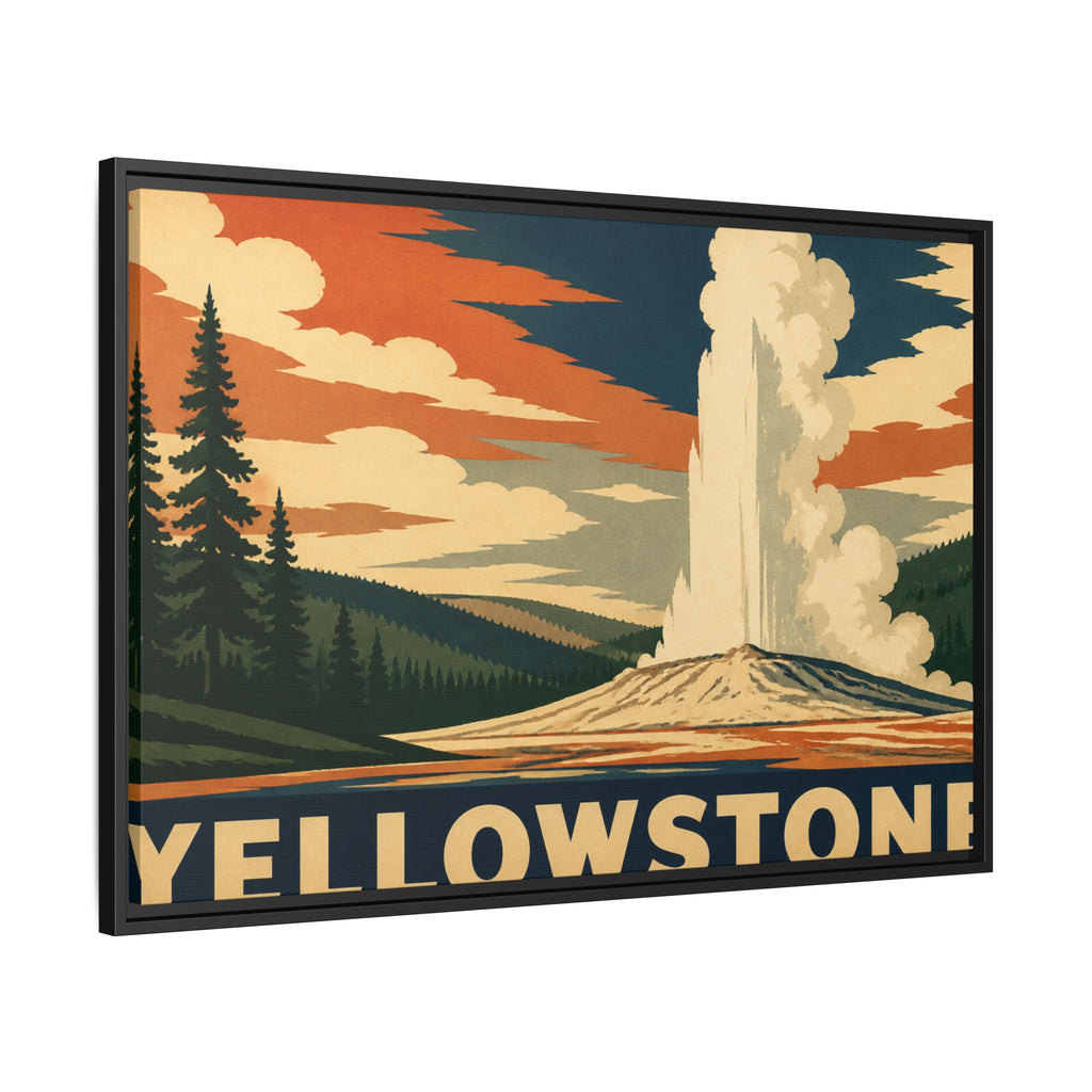 Yellowstone Vintage Travel Poster Canvas Wall Art Print Ready to Hang