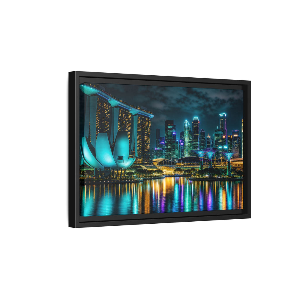 Singapore Marina Bay Night Canvas Wall Art Print Ready to Hang