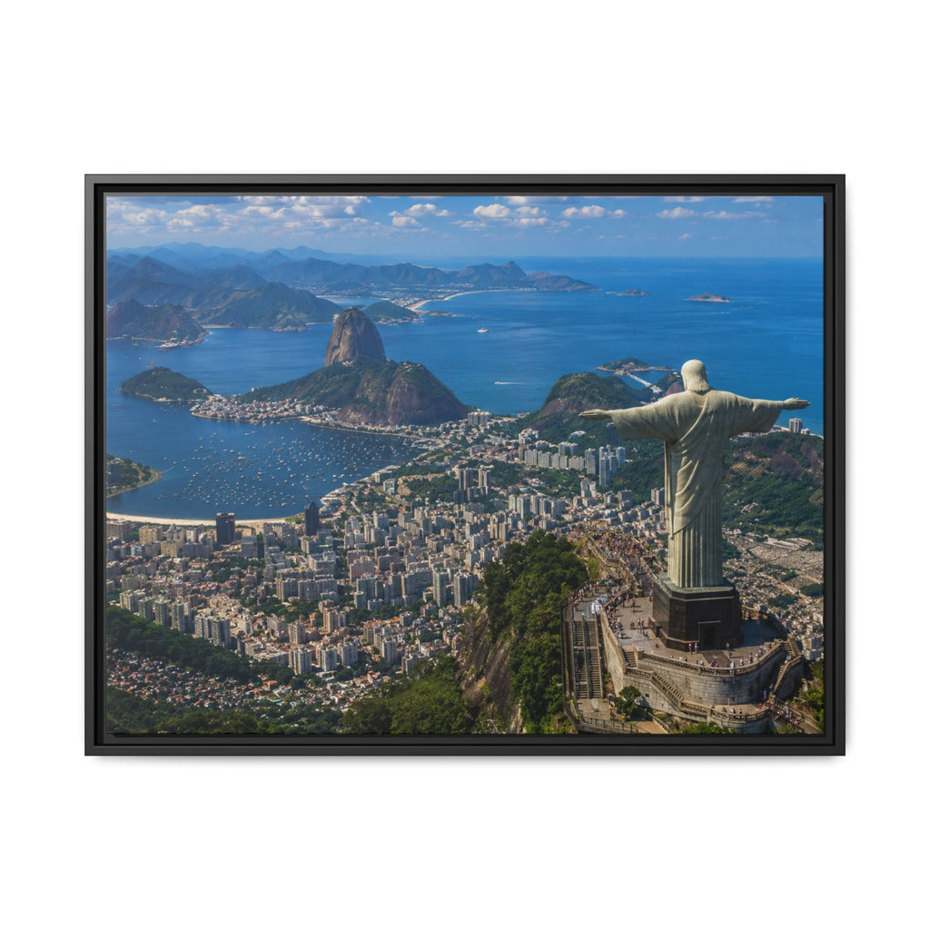Rio de Janeiro Matte Canvas Print — Framed Wall Art of Christ the Redeemer & Sugarloaf Bay