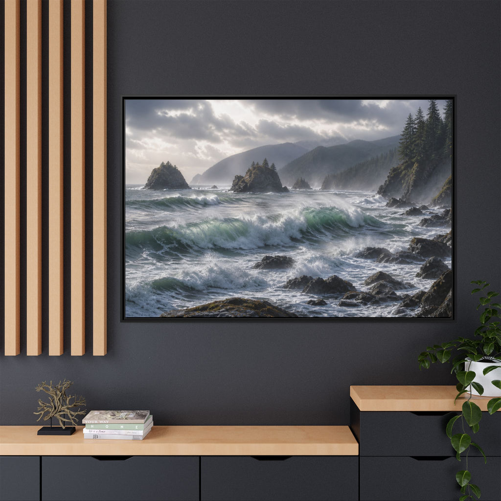 Oregon Coast Waves Canvas Wall Art Print Ready to Hang