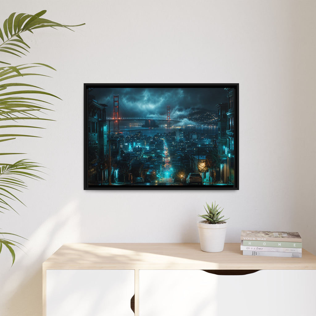 San Francisco Night Canvas Wall Art Print Ready to Hang