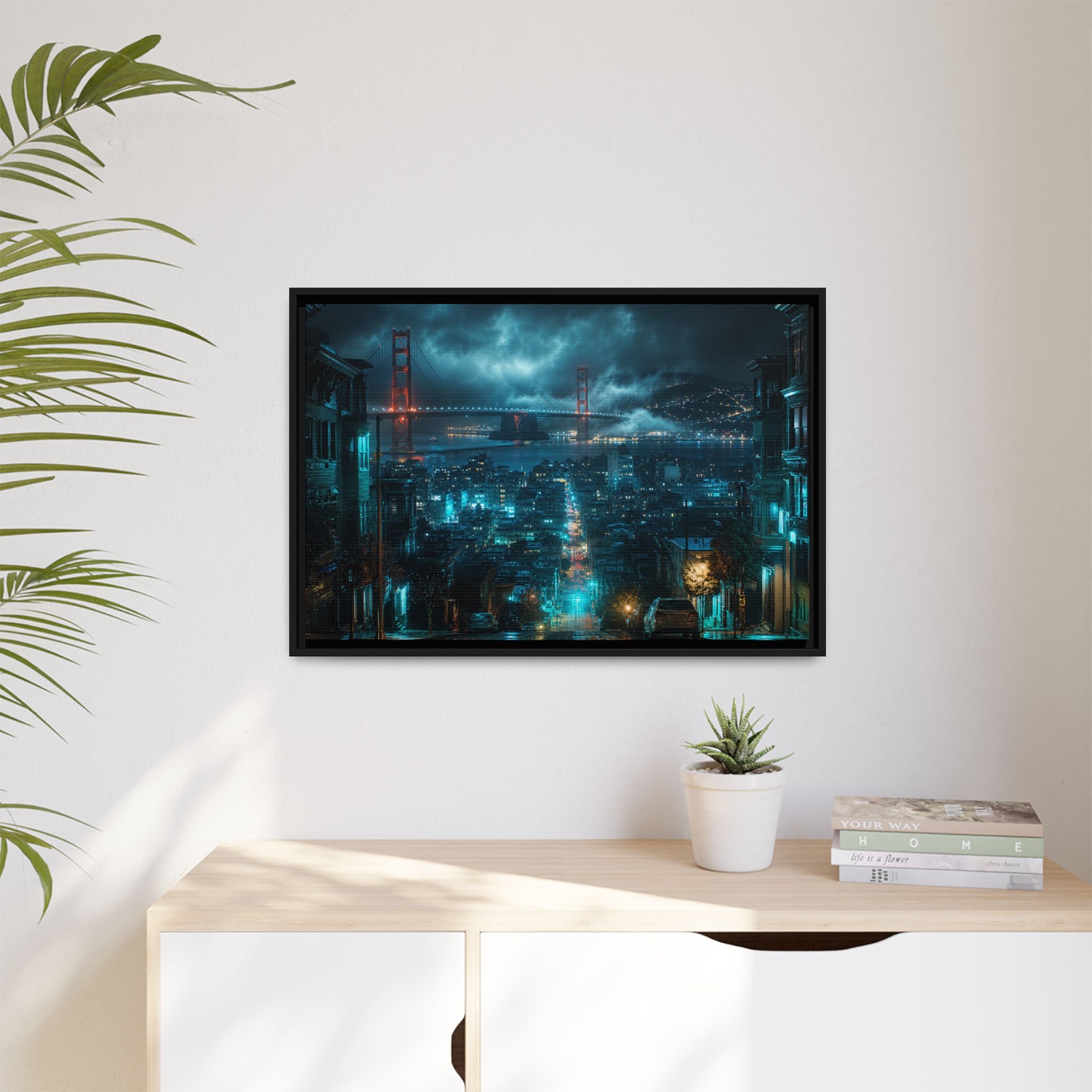 San Francisco Night Canvas Wall Art Print Ready to Hang