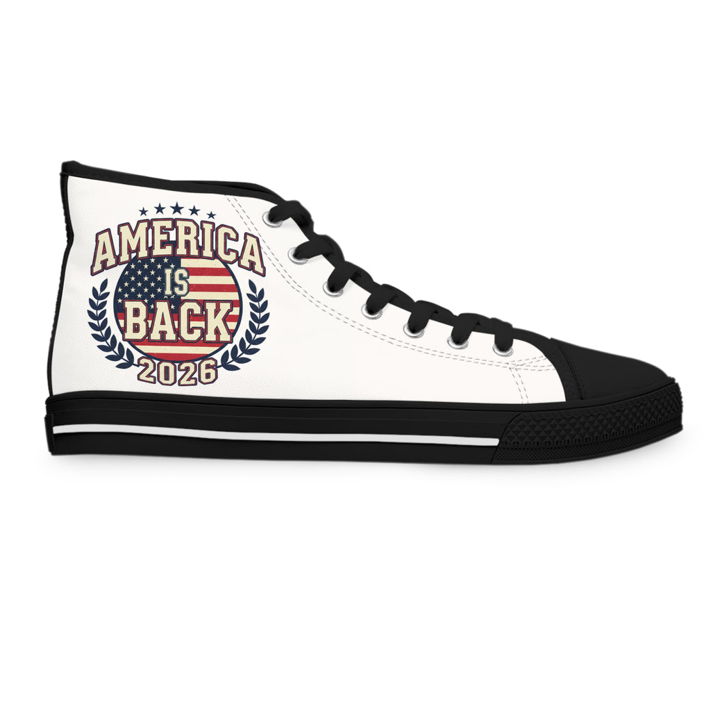 Patriotic 'America Is Back' Women's High Top Sneakers