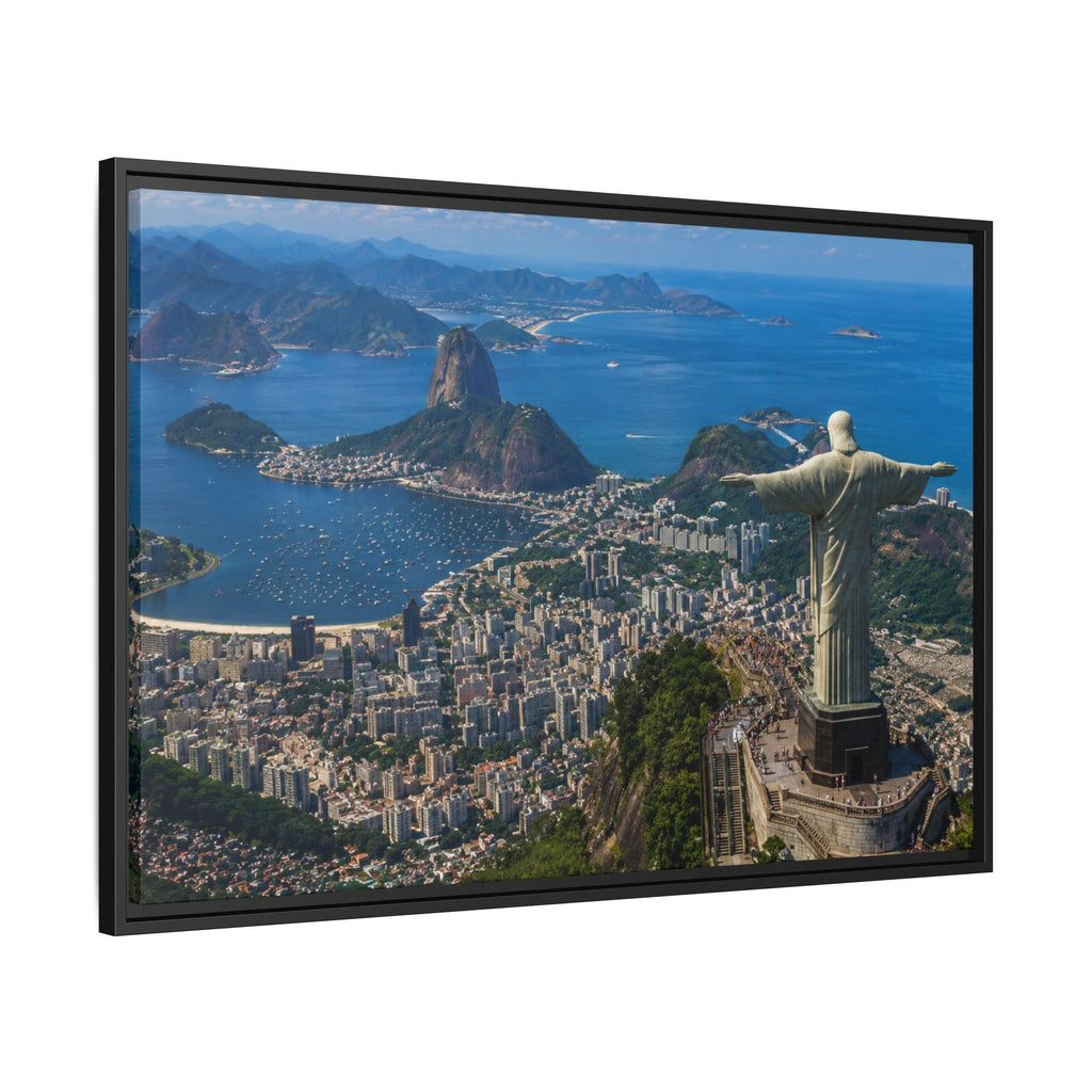 Rio de Janeiro Matte Canvas Print — Framed Wall Art of Christ the Redeemer & Sugarloaf Bay