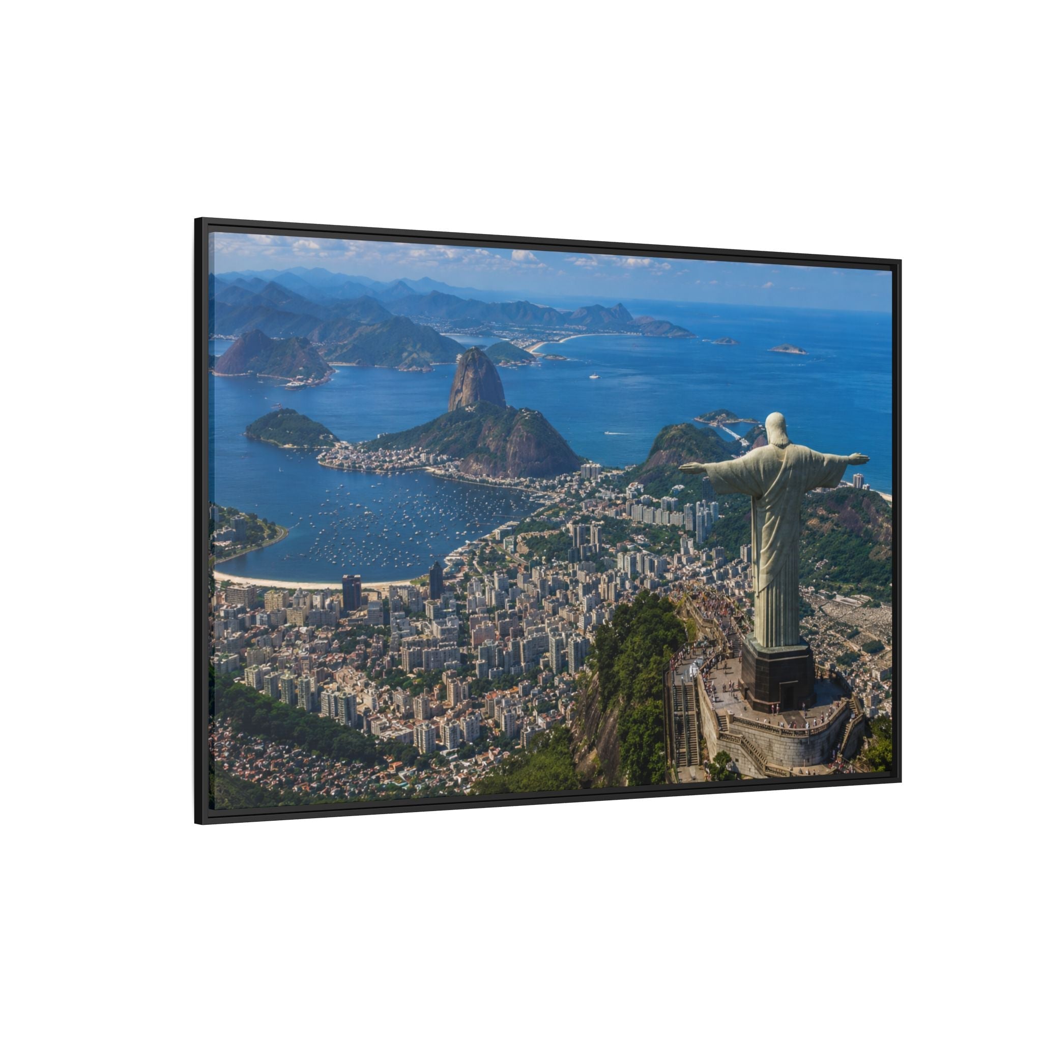 Rio de Janeiro Matte Canvas Print — Framed Wall Art of Christ the Redeemer & Sugarloaf Bay
