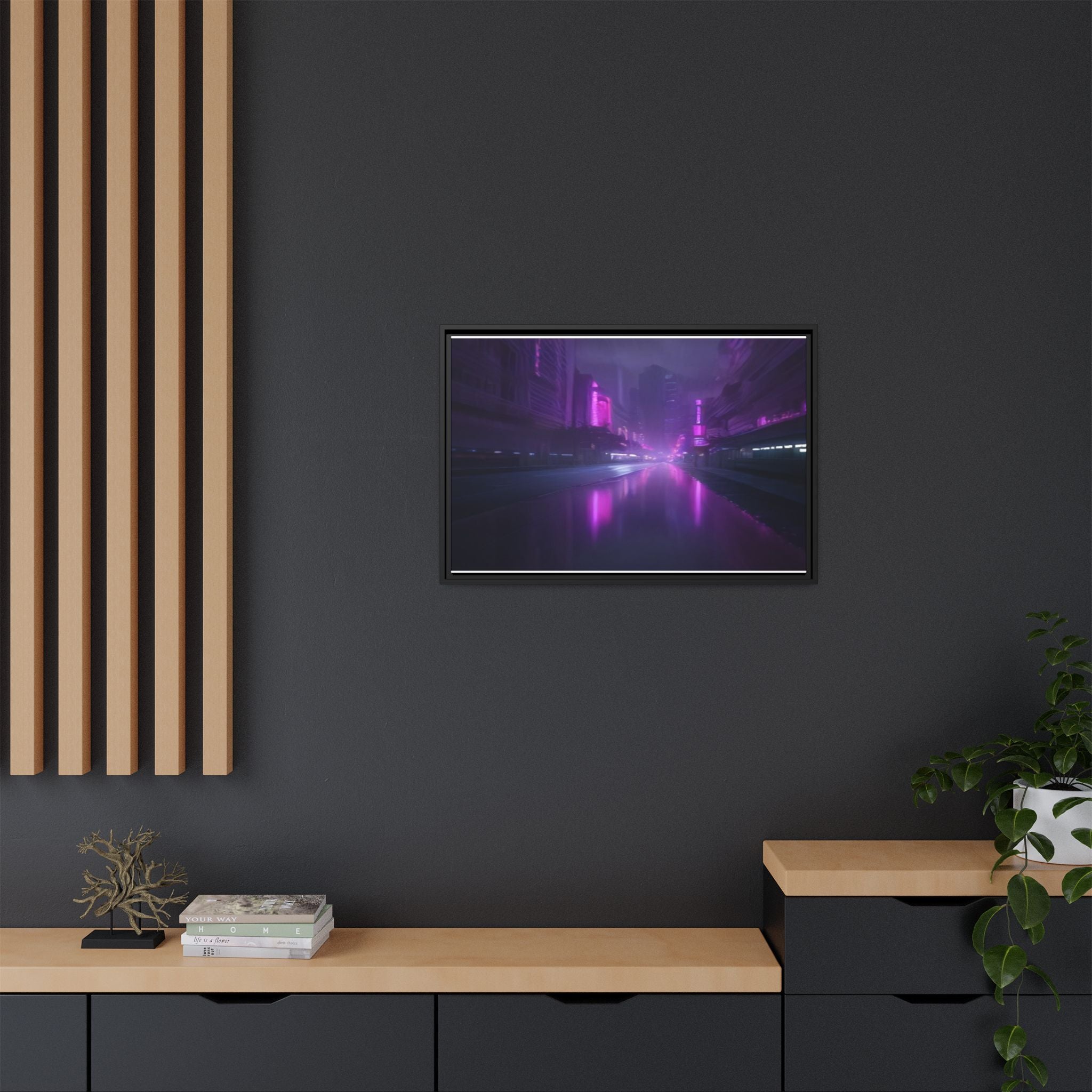 Las Vegas Neon Night Canvas Wall Art Print Ready to Hang