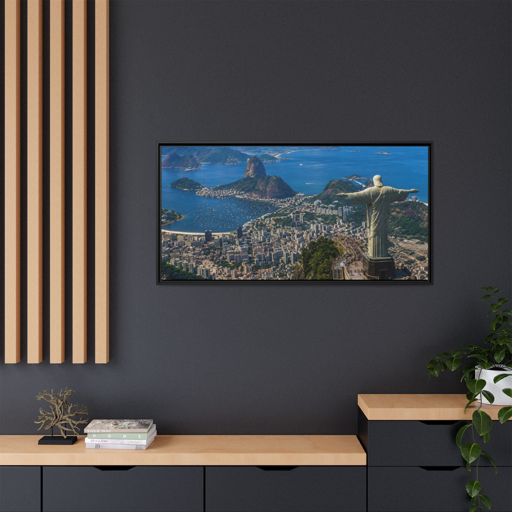 Rio de Janeiro Matte Canvas Print — Framed Wall Art of Christ the Redeemer & Sugarloaf Bay