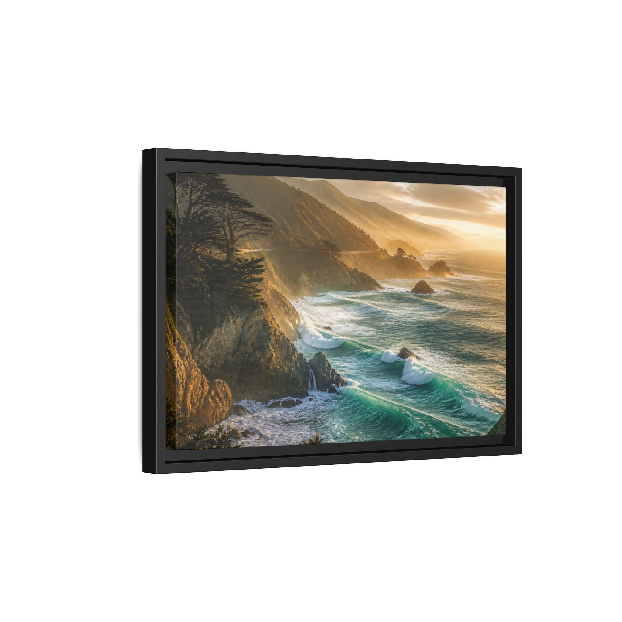 Big Sur Coastal Waves Canvas Wall Art Print Ready to Hang