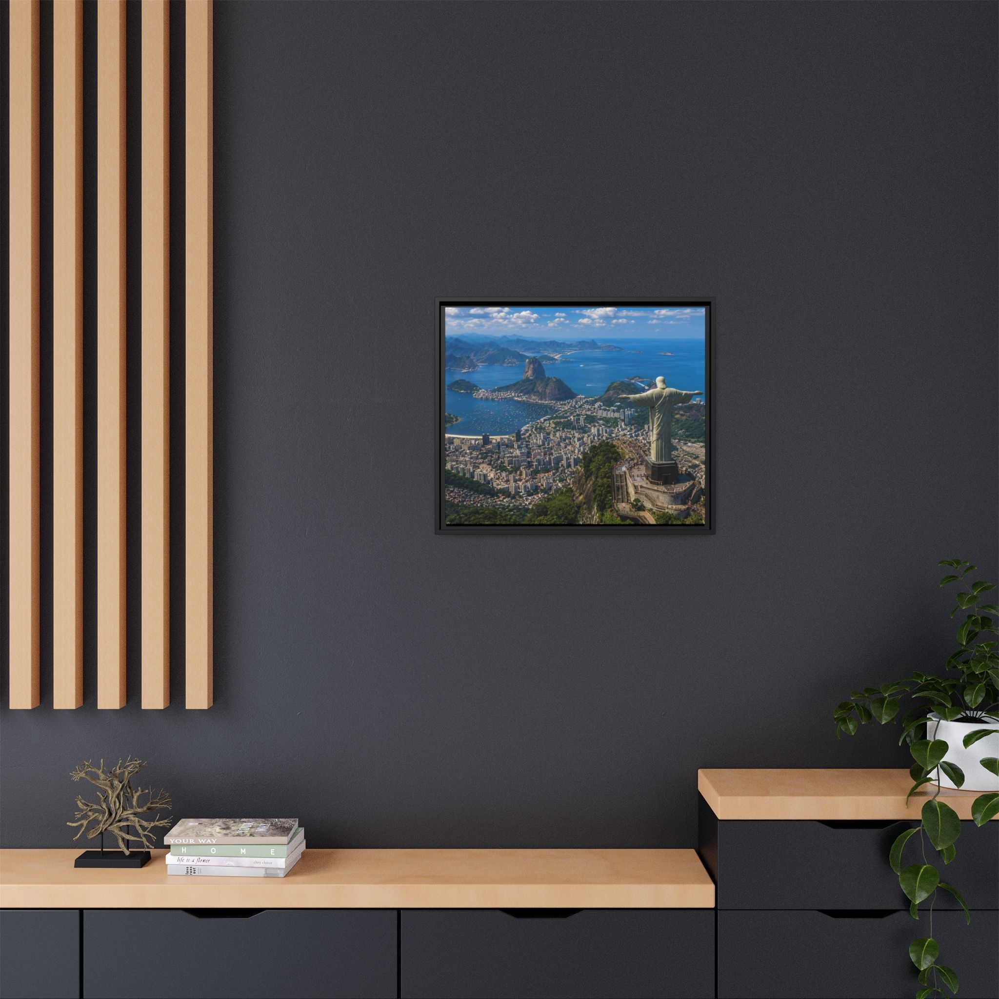 Rio de Janeiro Matte Canvas Print — Framed Wall Art of Christ the Redeemer & Sugarloaf Bay