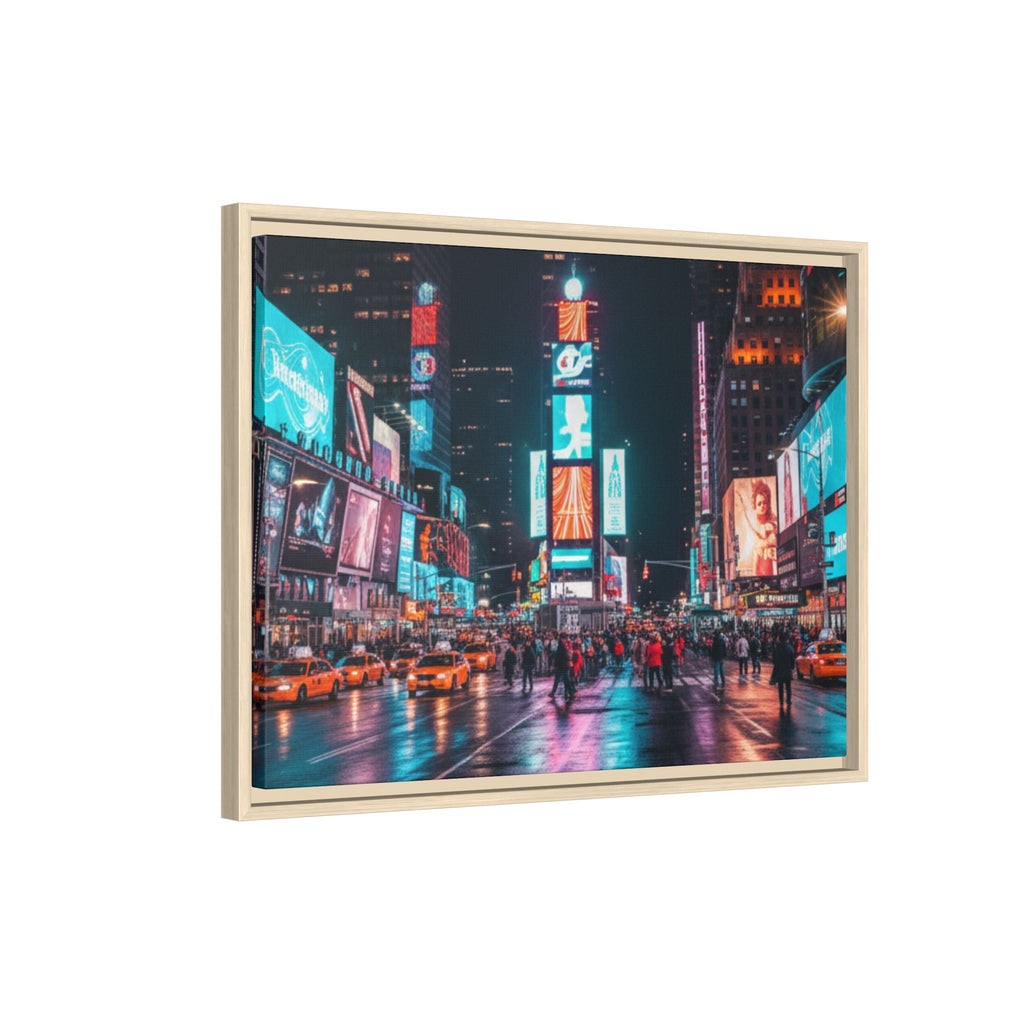 New york / Japan Nightskape Cityskape Framed Canvas Art - Stunning