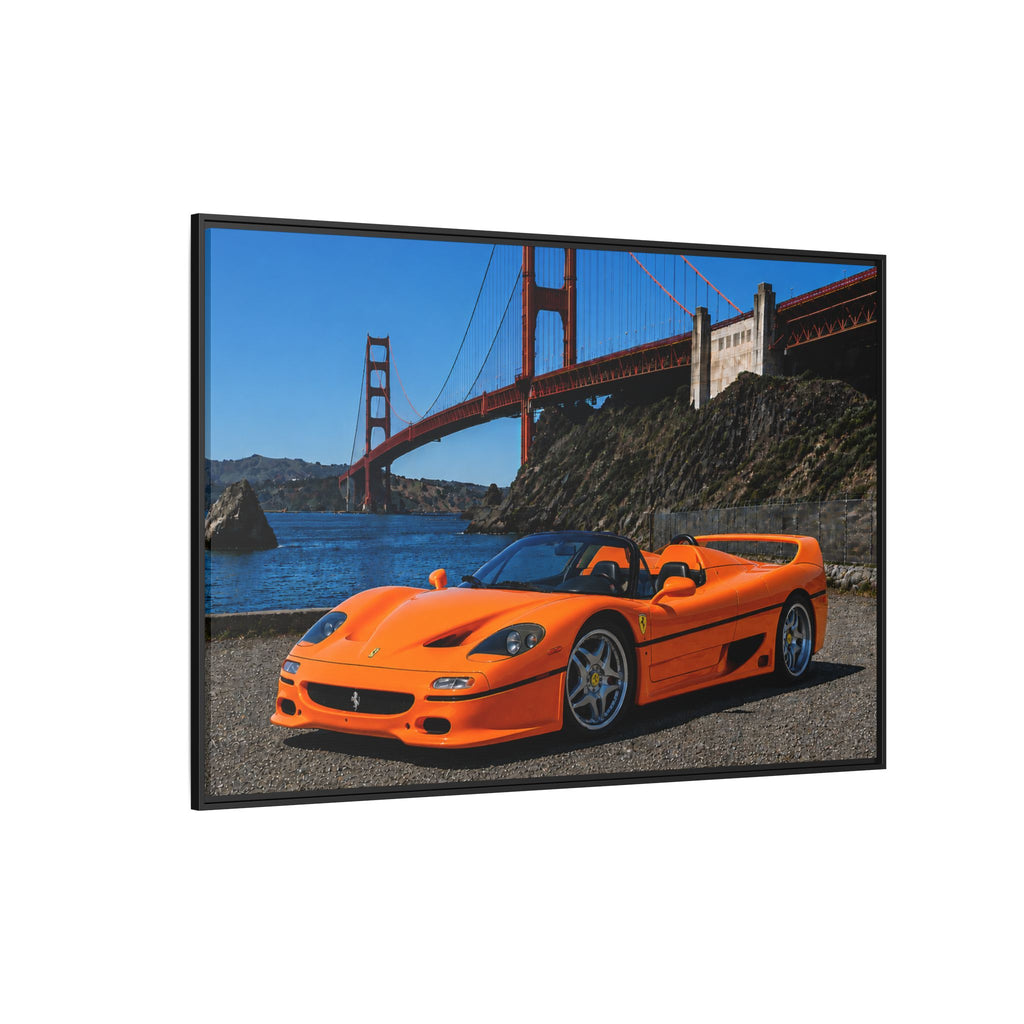 Ferrari F50 1995 - Golden Gate Bridge - Framed Canvas Print - Stunning