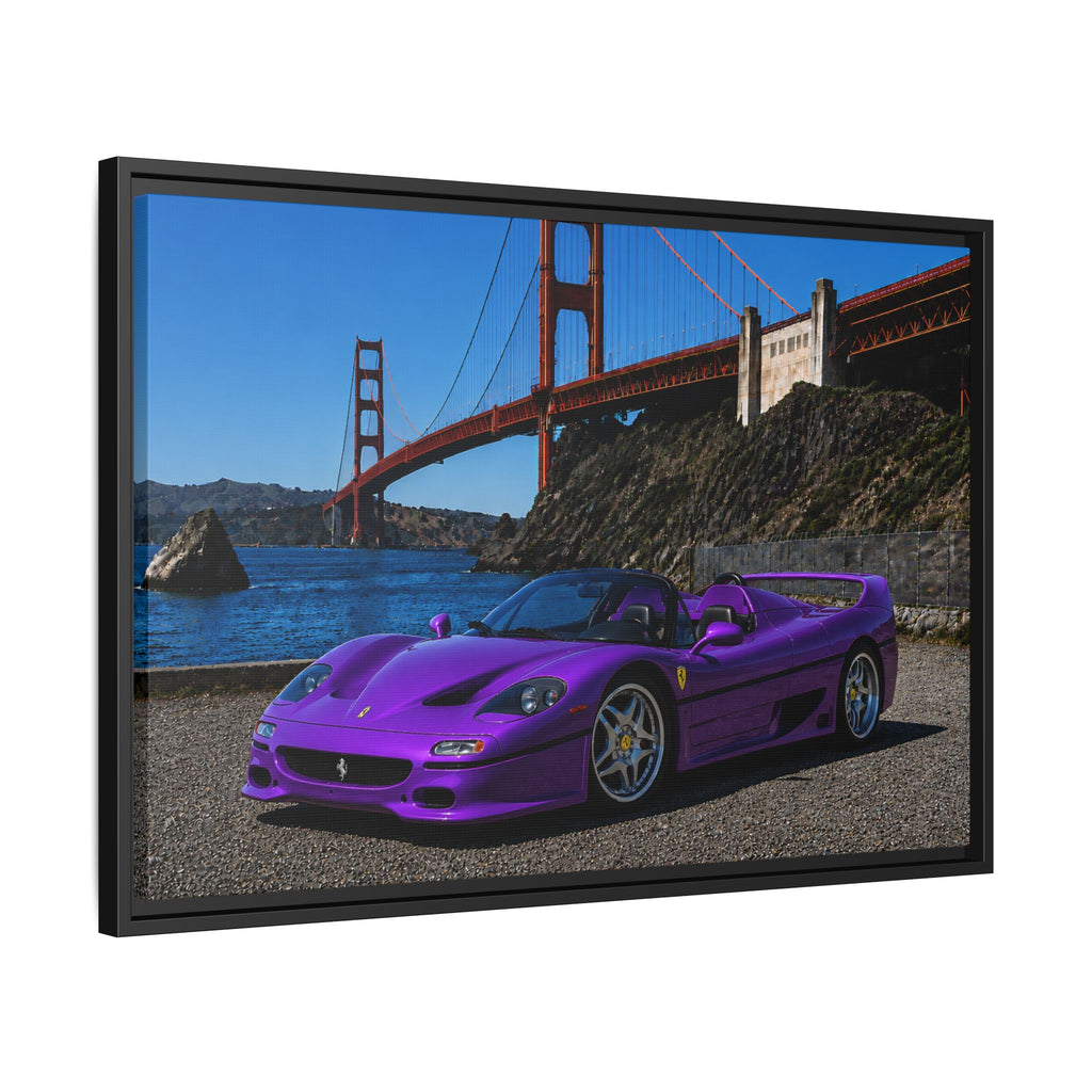 Ferrari F50 1995 — Stunning Canvas Print - At Golden Gate Bridge