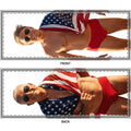 Patriotic Beach Body Pillow — American Flag Swimwear Design